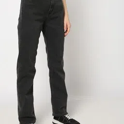 GAP Women Straight Fit Light-Wash High-Rise Jeans-image-76