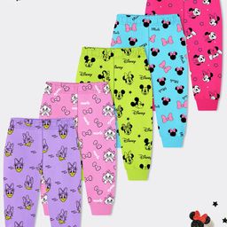 YK Disney Kids - Girls Graphic Printed Cotton Joggers-picture-17