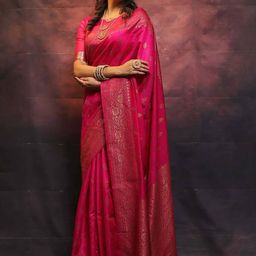 BerMondsey Woven Design Zari Banarasi Saree-image-76