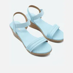 Kneetoes Women Breezy Light-Blue Casual Wedge Heels-17
