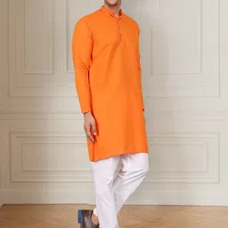 anouk rustic Anouk Men Regular Kurta with Trousers image 3