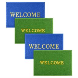 Aura 4Pcs Green & Blue Self-Designed Anti-Slip Eco-Friendly Absorbent Large Doormats-image-85