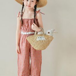 LULU & SKY Girls Checked Top with Palazzos-picture-11
