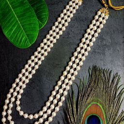 Radhe Creation Men Gold-Plated Beaded Layered Necklace-image-93