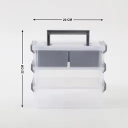 Home Centre Transparent 3-Tier Stackable Storage Boxes image 5