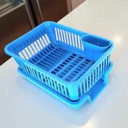 Dish Drainer Kitchen Rack Multipurpose kitchen rack for househlod-1 Plastic-image-121