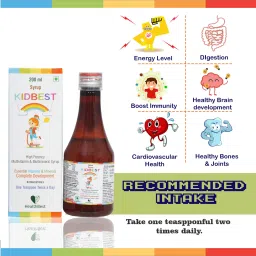 healthbest Kidbest Multivitamin & Multimineral Syrup for Kids | Zinc | Vitamin A, C & E image 5