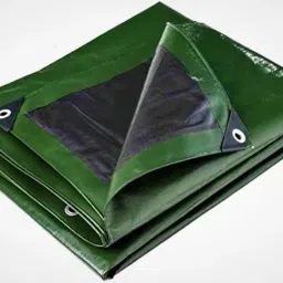 Double Shade Black & Green Tent - For Heavy Duty Plastic Tarpaulin 18 ft x 18 ft 100% Virgin UV Treated 300 GSM Waterproof Plastic Sheet .-image-1