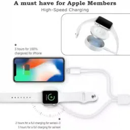 MARS 2-in-1 Charger Dock for Apple Watch & iPhone – Dual Wireless Charging Charging Pad image 3