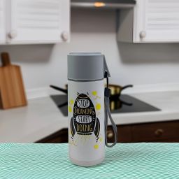 Glass Water Bottle 350ml | Protective Plastic Outer Case | Reusable, BPA-Free 350 ml Bottle-image-18