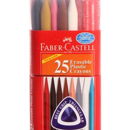 Faber Castell 25 Erasable Plastic Crayons With Free Eraser-22