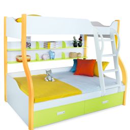Alex Daisy Columbia Wooden Bunk Bed - Yellow And Green-picture-15