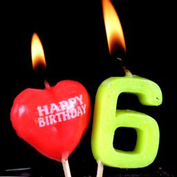 Funcart Number 6 Pick Style Candle-18
