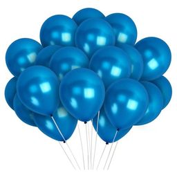 Funcart Metallic Latex Balloons Blue - Pack Of 20-19