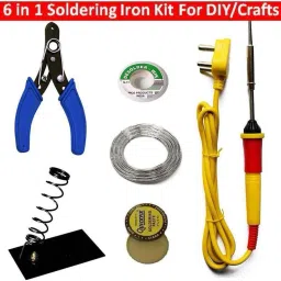6 in 1 Electric Soldering/Welding Iron Kit For DIY/Crafts (Soldering Iron Heating Time 10-15 mins) 25 W Simple-image-12