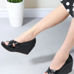Lavie Peep Toes Wedge Heeled Pumps-44