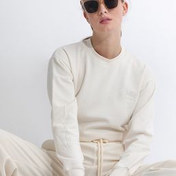 ARTICALE Round Neck Cotton Crop Sweatshirt-image-54