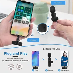 jytiq K8 Wireless Collar Mic Type C Supported Microphone Microphone image 4