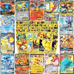 Pokemonne Cards 80 Pcs Legends Vmax Gx Vstar Cards(1 Booster Packs Free, 80 Pcs)-image-12