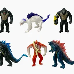 G x K New Empire 6 Mini Godzilla Kong Toy Models Monsters Movie Action Figures-20