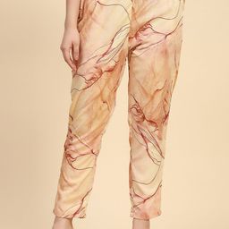 KALINI Abstract Printed Shoulder Straps Crop Top With Trousers & Blazer image 2