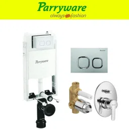 Half Frame Concealed Cistern, with divater body upper cleart set of 1 pic 127 Dual Flush Tank-2