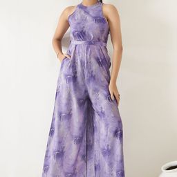 Anouk Modal Halter Neck Printed Basic Jumpsuit-9