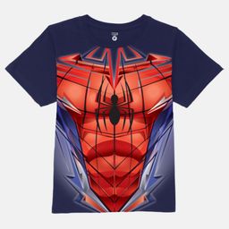 YK Marvel Boys Spider-Man Graphic Printed Round Neck Regular Fit T-shirt-image-71