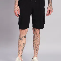 GRIFFEL Men Loose Fit High-Rise Cargo Shorts with Antimicrobial Technology-picture-53