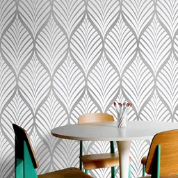 INDIAN ROYALS Silver Modern Stripe Printed Self-Adhesive & Durable Wall Sticker-image-68