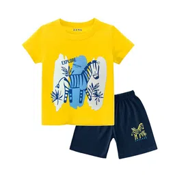 FRENCH KLEIDER Boys Printed T-shirt with Shorts-image-49