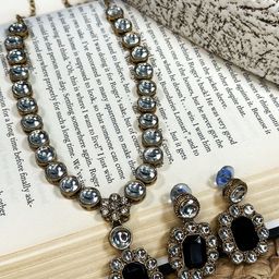 Dhivara Copper-Plated Kundan Studded Jewellery Set-picture-0