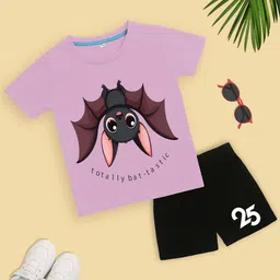 YK Disney Girls Printed Round Neck Pure Cotton T-shirt With Shorts-image-90