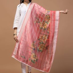 Kaizen TEXO FAB Embroidered Organza Dupatta with Sequinned image 1