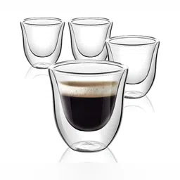 We3 Transparent Solid Glass Glossy Mugs Set of Cups and Mugs image 5