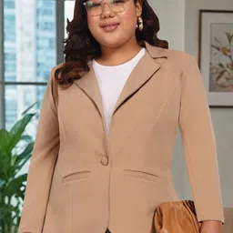 wild U Plus Size Tailored Fit Single Breasted Blazer-image-30