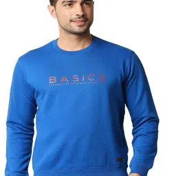 Basics Men Typography Printed Pullover-image-44