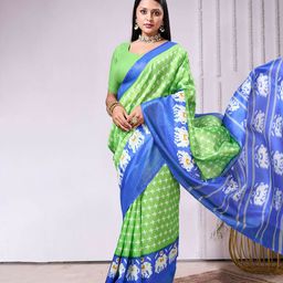 Mitera Zari Pure Cotton Ikat Saree-image-64