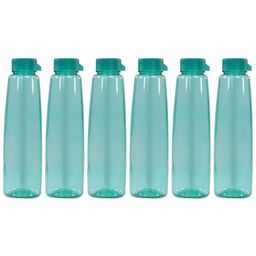 Pearlpet Green Set of 6 Plastic Water Bottle-25