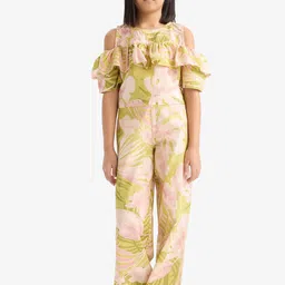 DeFacto Girls Floral Printed Trousers-image-14