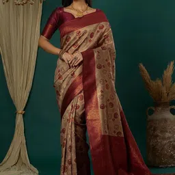 Shriyangan Woven Design Zari Pure Silk Kanjeevaram Saree-picture-30
