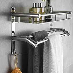 GLOXY Silver-Toned Stainless Steel Towel Holder-picture-32