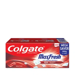 Colgate 2Pcs MaxFresh Red Gel Toothpaste Mega Saver Pack with Cooling Crystals - 150g each-41