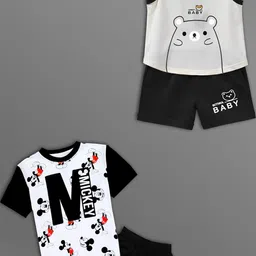 HELPOM Unisex Kids Printed T-shirt with Shorts-picture-11