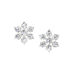 Sparkles Round Shape Diamond Floral Cluster Stud Earrings 0.98 Carat 14K-image-66