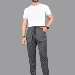 ISUEL FAB Men Grey Solid Multi Lyocell Running Track Pants-picture-27