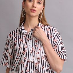 Thansmay Kleider Floral Printed Crop-Shirt With Palazzos Co-Ords-picture-41