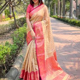 all about you Woven Design Zari Pure Silk Kanjeevaram Saree-96