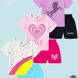 YK Girls Printed T-shirt with Shorts-picture-26
