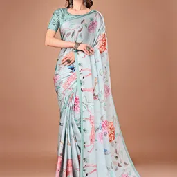 Avyay Creation Ethnic Motifs Printed Georgette Saree-image-22